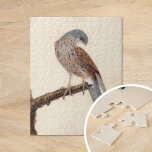 Falcon Hen Kestrel | William Lewin Legpuzzel<br><div class="desc">Falcon; Hen Kestrel (vóór 1790) | William Lewin's Falcon; Hen Kestrel is een opvallend en gedetailleerd schilderij met een kippentorenvalk die sierlijk op een tak is neergestreken tegen een minimalistische neutrale achtergrond. Het kunstwerk vangt de slanke vorm van de vogel, de scherpe snavel en het ingewikkelde verenkleed met uitzonderlijke precisie....</div>