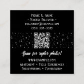 Falcon Hunter's Moon Black Red Falconry Services Vierkante Visitekaartje (Achterkant)