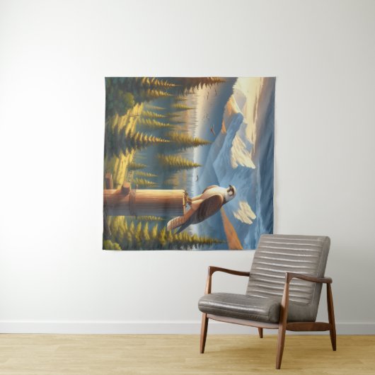 Falcon in Natuur Wandkleed (In Situ (horizontaal))