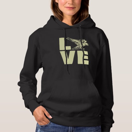 Falcon Lover Falconry Hoodie (Voorkant)