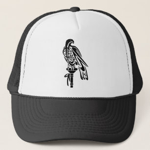 Falcon on Block Perch Trucker Pet