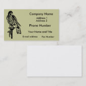 Falcon on Block Perch Visitekaartje (Voorkant / Achterkant)