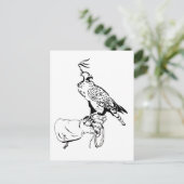Falcon on Glove Briefkaart (Staand voorkant)