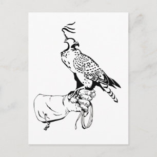 Falcon on Glove Briefkaart