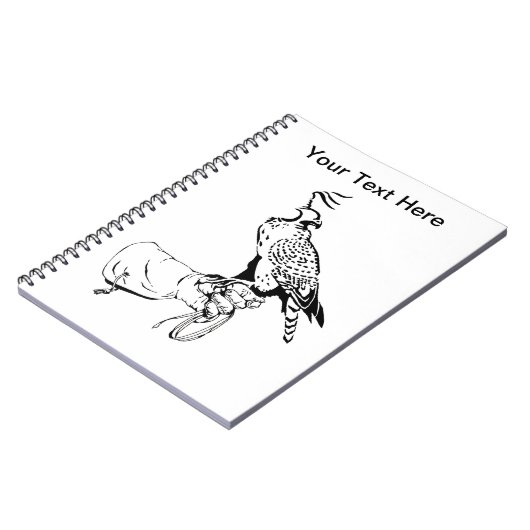 Falcon on Glove Notitieboek (Linkerzijde)