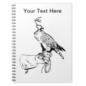 Falcon on Glove Notitieboek (Voorkant)
