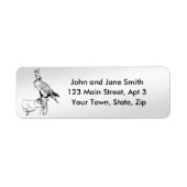 falcon on Glove return address labels (Voorkant)