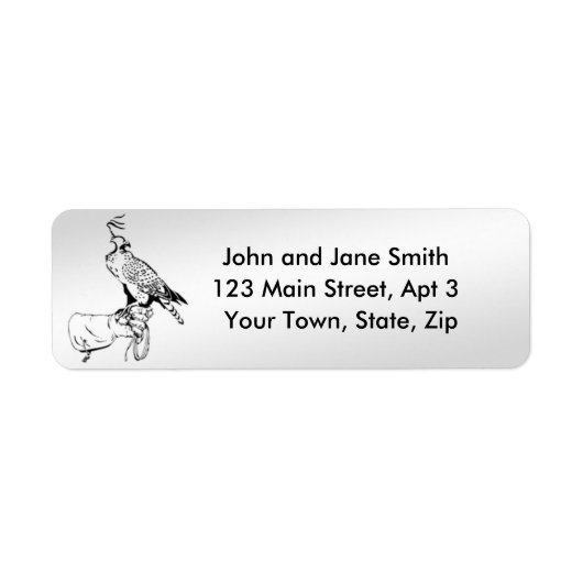 falcon on Glove return address labels (Voorkant)