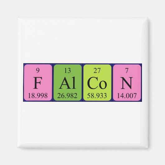 Falcon periodieke lijstnaam magnet (Voorkant)