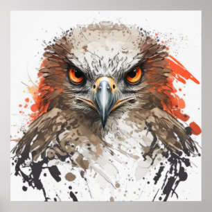 Falcon Portret Dierenschilderij Wildlife Outdoors Poster