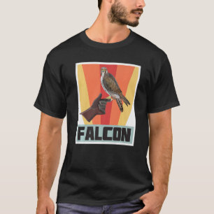 Falcon Retro  Falconry met Hawk en Eagle T-shirt