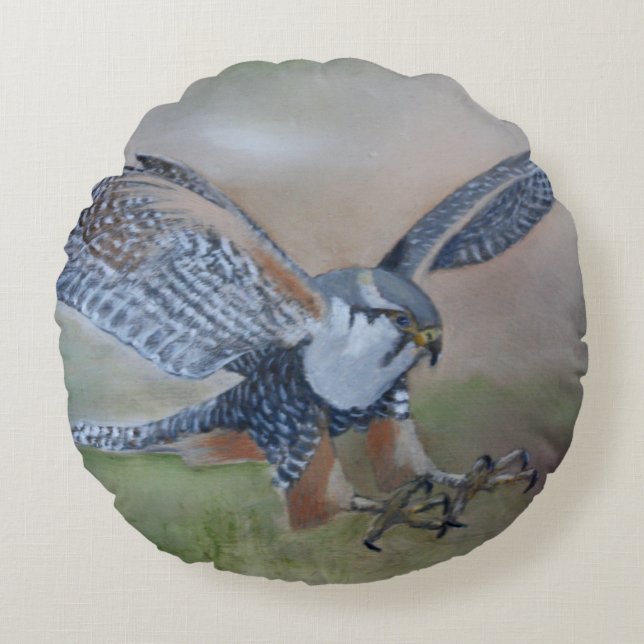 Falcon Round Throw Rond Kussen (Voorkant)