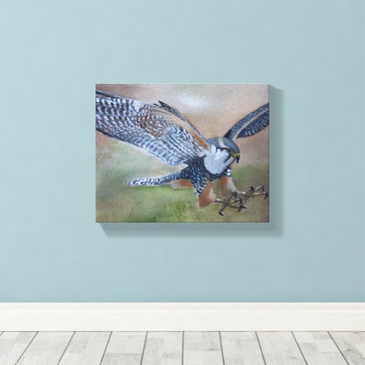 Falcon Stretched Canvas Print (Insitu (Houten vloer))