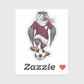 Falcon Striker with Traditional Headscarf Sticker