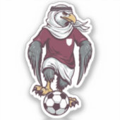 Falcon Striker with Traditional Headscarf Sticker (Voorkant)