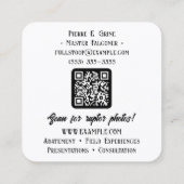 Falcon Sun of Moon Falconry Services Vierkante Visitekaartje (Achterkant)