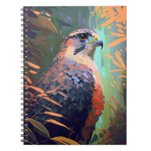 Falcon Vogel Dierportret Schilderij Wildlife Free Notitieboek