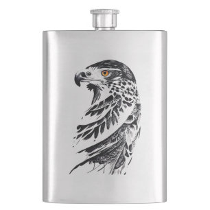 Falcon Wild Animal Natuur Illustratie Art Tattoo Flacon