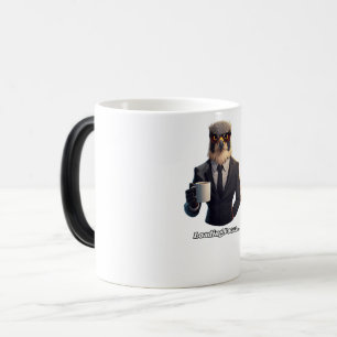 Falcon Zakelijke Man Laadt Focus Koffie Magische Mok