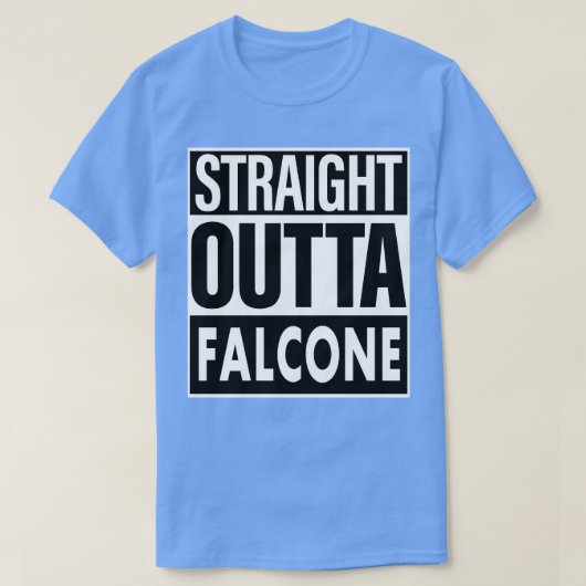 Falconenaam Straight Outta Falcone T-shirt (Design voorkant)
