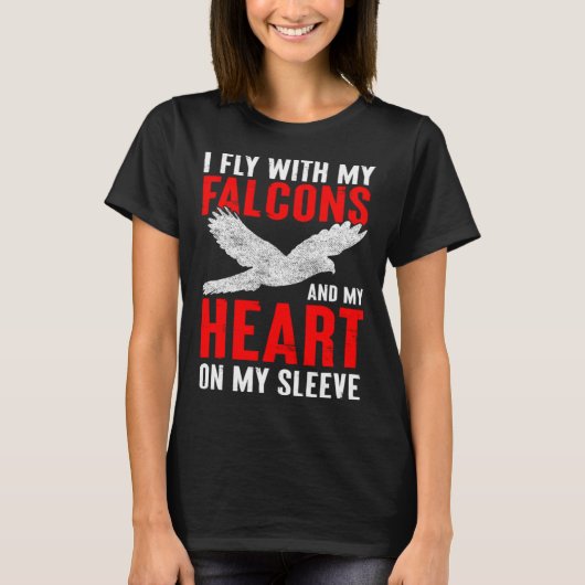 Falconer Dad Falconry Heart on My Sleeve 1 T-shirt (Voorkant)