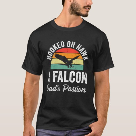 Falconer Dad Falconry Hooked on Hawk T-shirt (Voorkant)