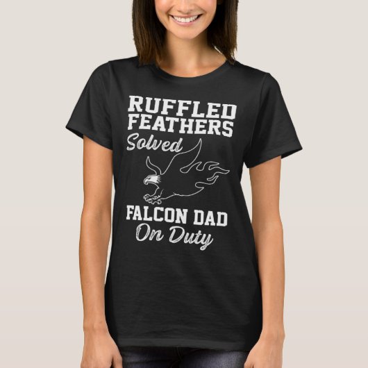 Falconer Dad Falconry Ruffled Feathers T-shirt (Voorkant)