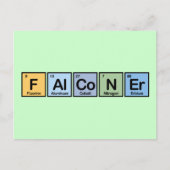 Falconer gemaakt van elementen briefkaart (Voorkant)