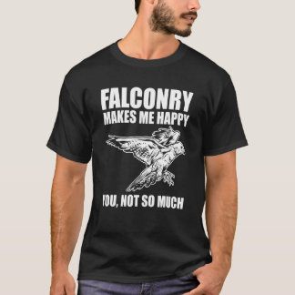 Falconer is gelukkig met Falconry T-shirt
