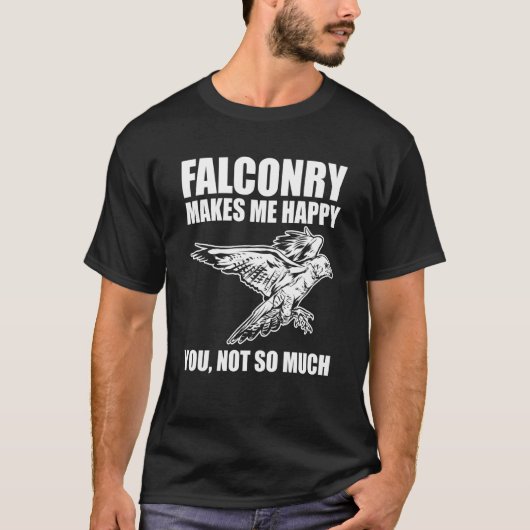 Falconer is Happy with Falconry T-shirt (Voorkant)