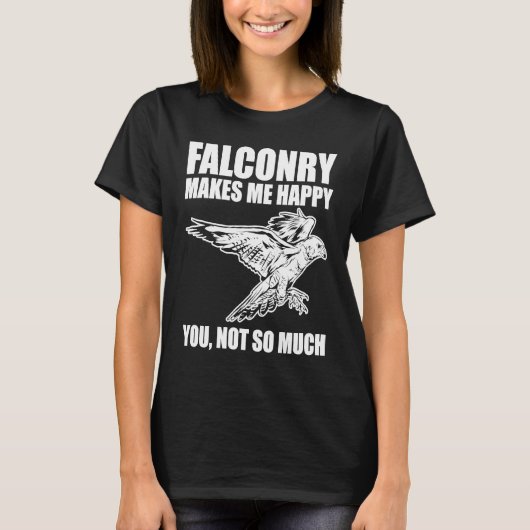 Falconer is Happy with Falconry T-shirt (Voorkant)