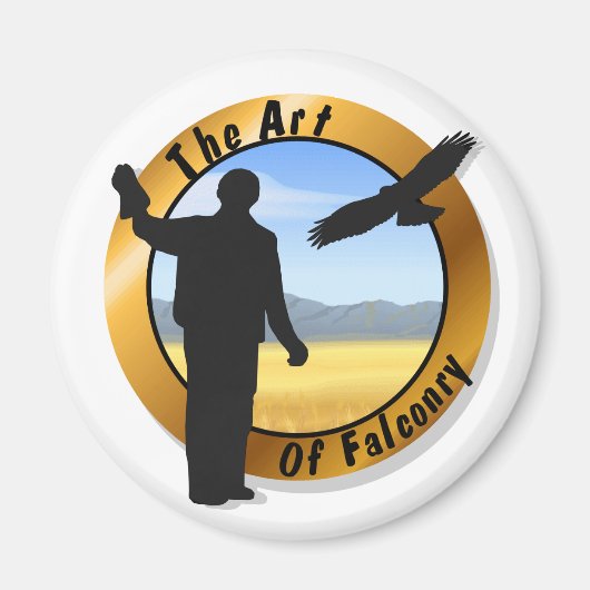 Falconer Medallion Round Magnet (Voorkant)
