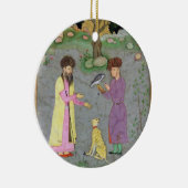 Falconer met metgezel- en petcheetah uit de keramisch ornament (Rechts)