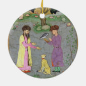 Falconer met metgezel- en petcheetah uit de keramisch ornament (Achterkant)