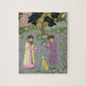 Falconer met metgezel- en petcheetah uit de legpuzzel (Verticaal)