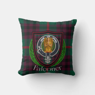 Falconer Schotse Clan Tartan & Crest Kussen