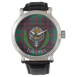 Falconer Scottish Clan Tartan & Crest Horloge