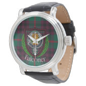 Falconer Scottish Clan Tartan & Crest Horloge (Gekanteld)