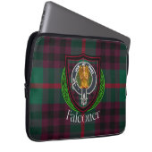 Falconer Scottish Clan Tartan & Crest Laptop Sleeve (Voorkant Rechts)
