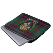 Falconer Scottish Clan Tartan & Crest Laptop Sleeve (Voorkant onderkant)