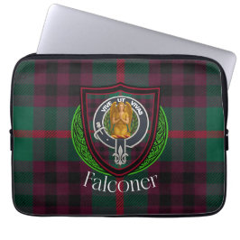 Falconer Scottish Clan Tartan & Crest Laptop Sleeve