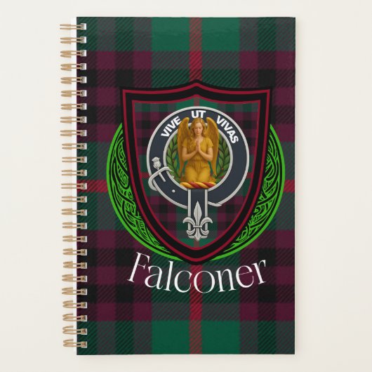 Falconer Scottish Clan Tartan & Crest Planner (Voorkant)