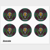 Falconer Scottish Clan Tartan & Crest Ronde Sticker (Vel)