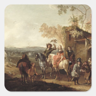 Falconers Vierkante Sticker