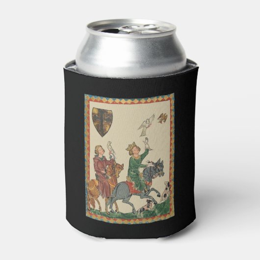 Falconry, 14th Century Codex Manesse Blikjeskoeler (Blikje Voorkant)