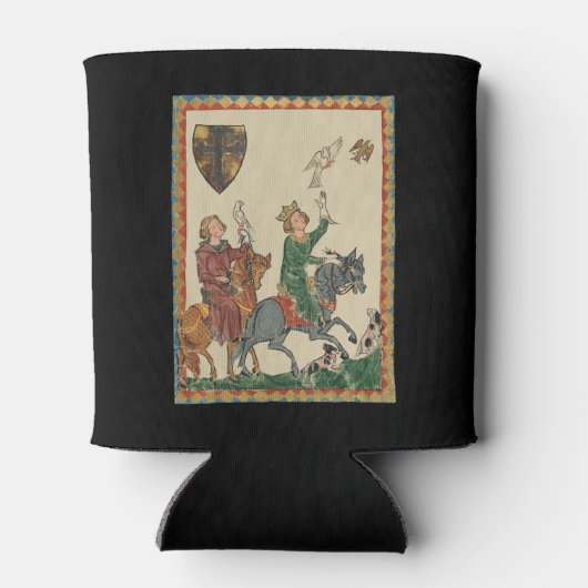 Falconry, 14th Century Codex Manesse Blikjeskoeler (Achterkant)