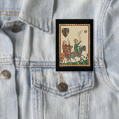 Falconry, 14th Century Codex Manesse Button (Insitu)