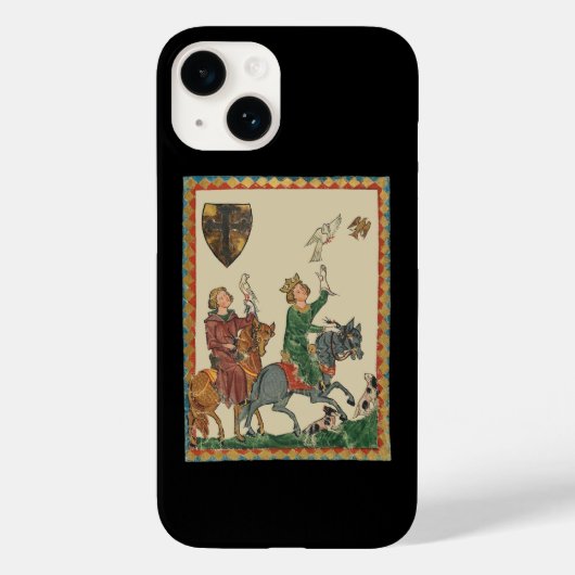 Falconry, 14th Century Codex Manesse Case-Mate iPhone Case (Achterkant)