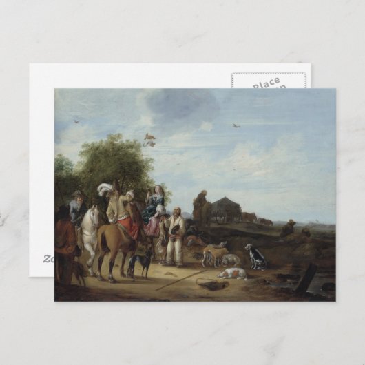 Falconry Briefkaart (Voorkant / Achterkant)