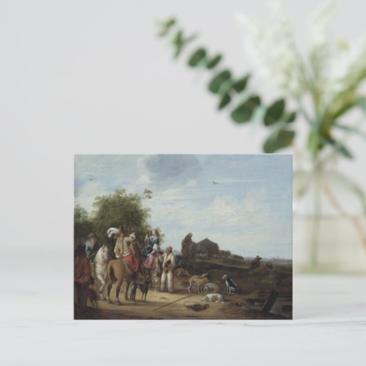 Falconry Briefkaart (Staand voorkant)